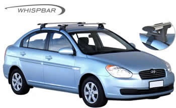 Hyundai Accent Yakima Whispbar roof racks